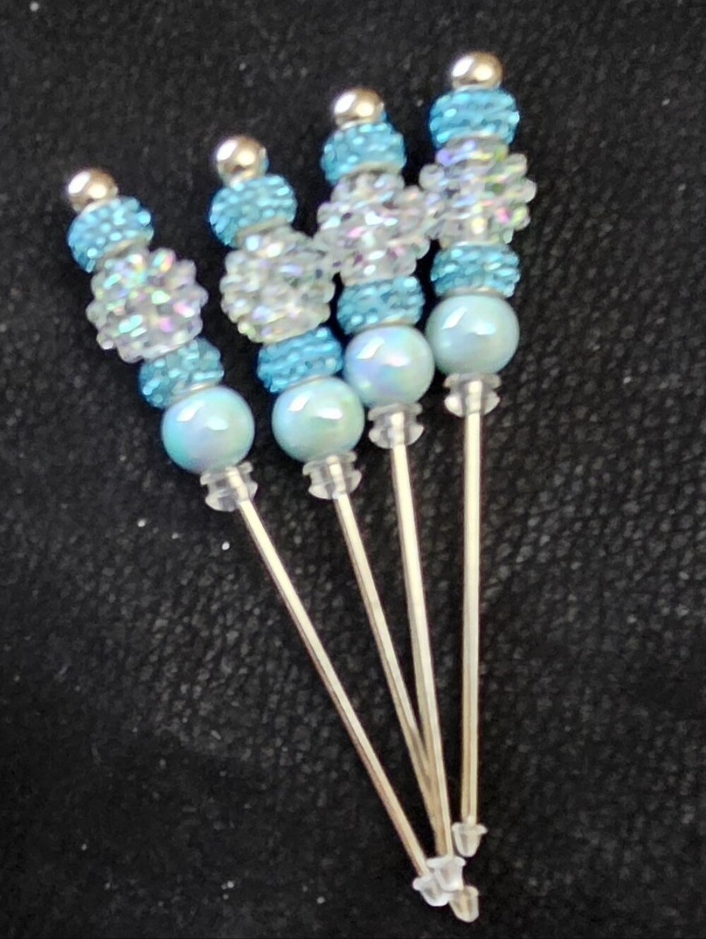 Turquoise Beaded Cocktail Picks